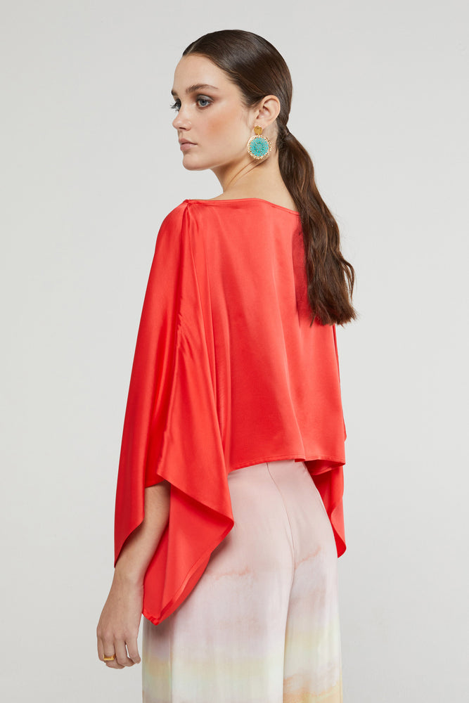 
                  
                    Kimono Sleeve Top - Coral
                  
                