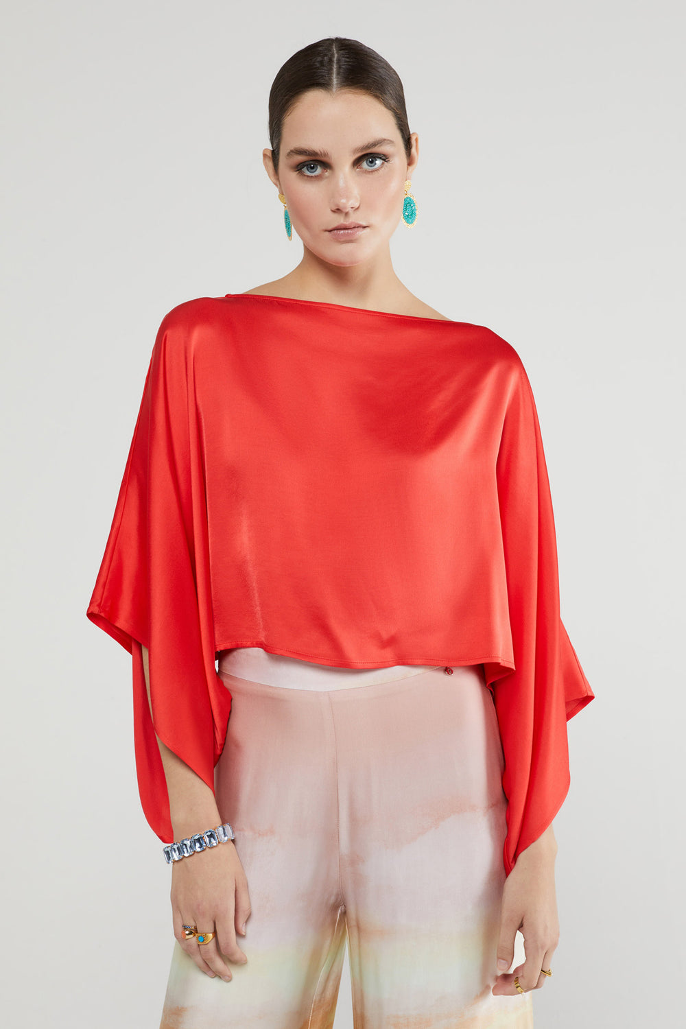 Kimono Sleeve Top - Coral