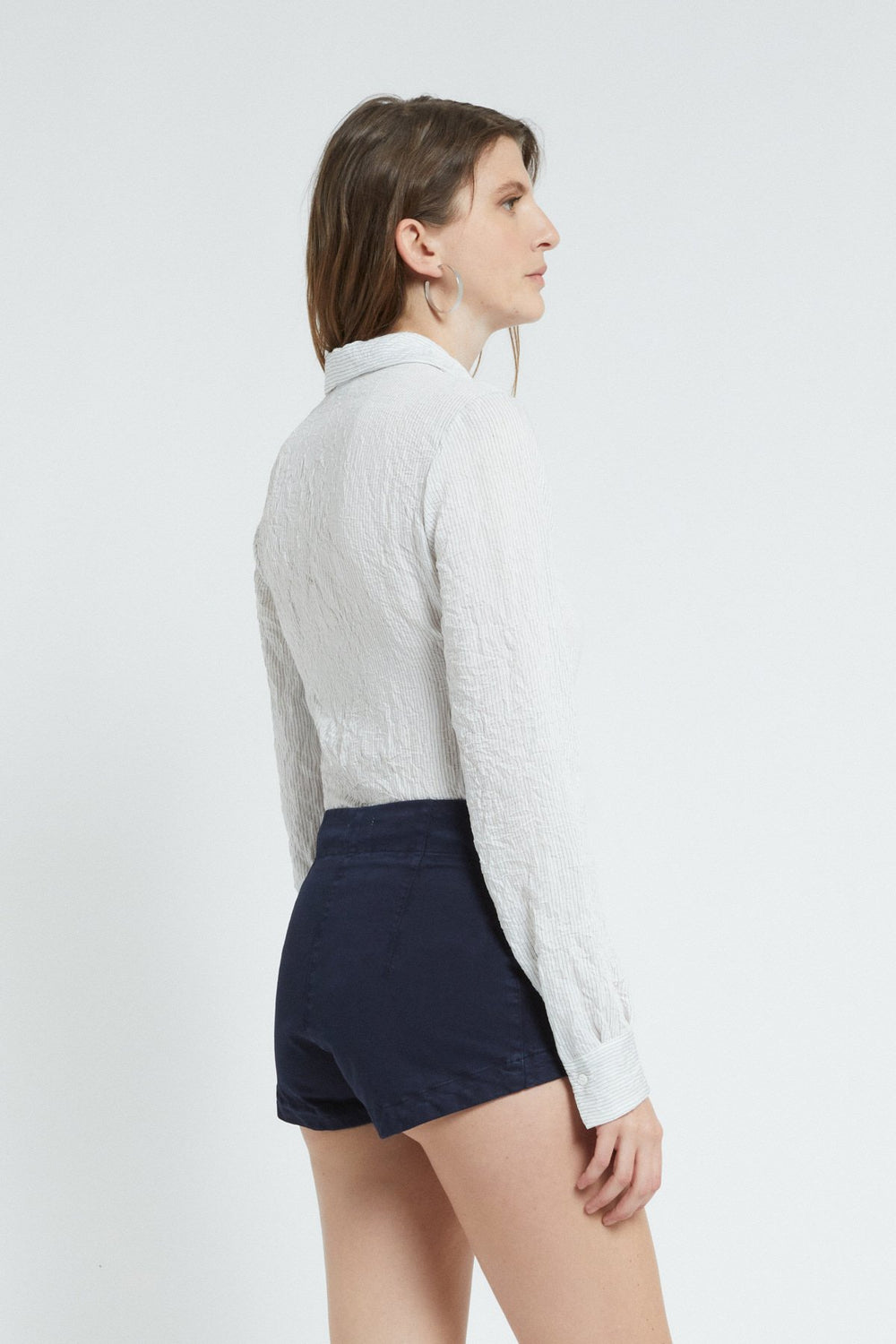 Pinstripe Shirt - White/Black