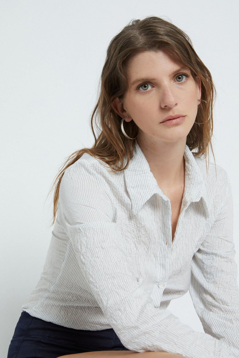 Pinstripe Shirt - White/Black