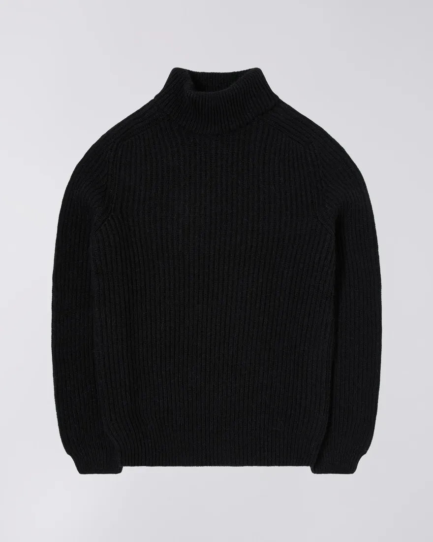 Roni High Collar Sweater - Black