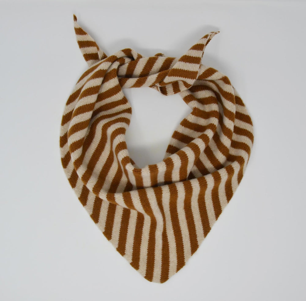 Lambswool Neckerchief - Caramel/Oatmeal