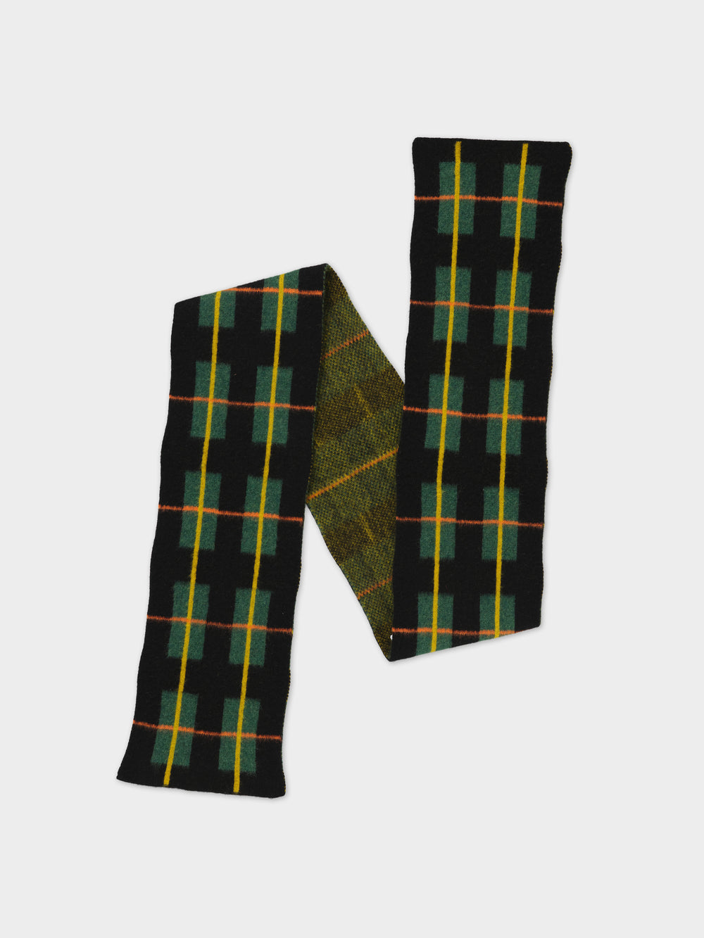 Brushed Tartan Scarf - Black