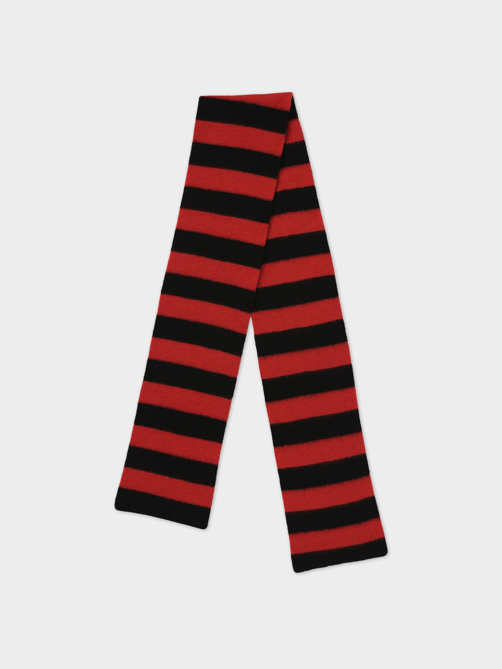 Brushed Stripe Scarf - Black & Red Dulse