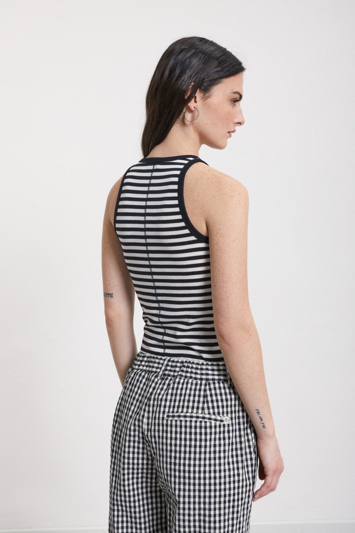 
                  
                    Stripe Cotton Tank Top - Nero
                  
                