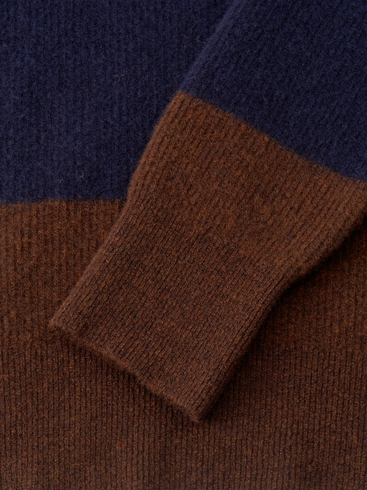 
                  
                    Blenheim Jumper - Paxton Navy/Brown
                  
                