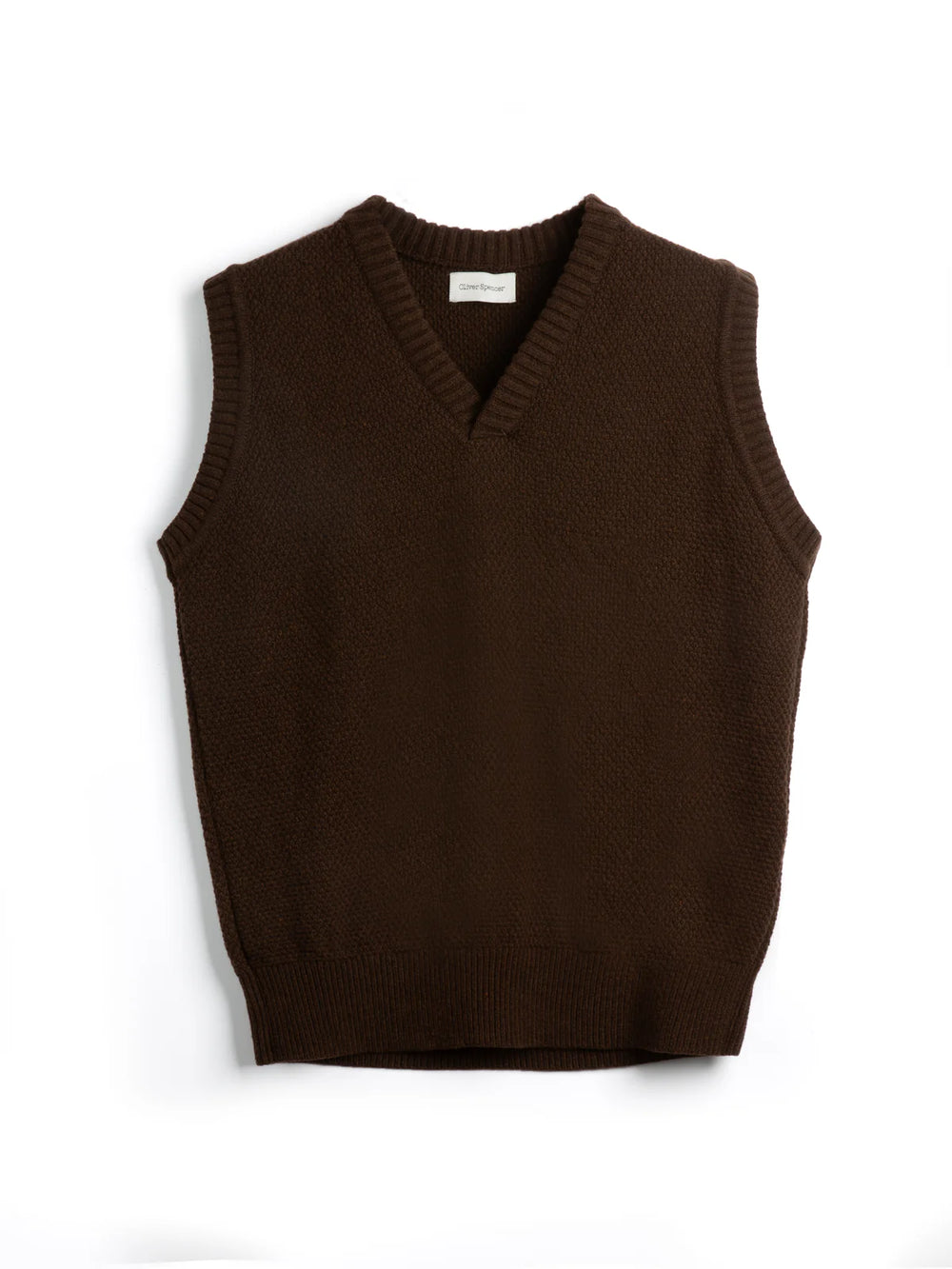 Graves V Neck Vest - Brown