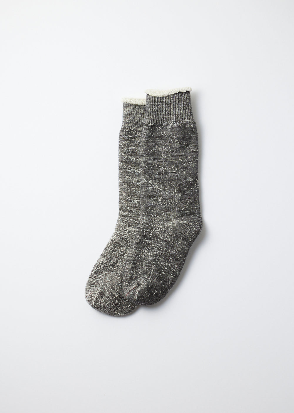 Double Face Crew Socks - Charcoal - R1001