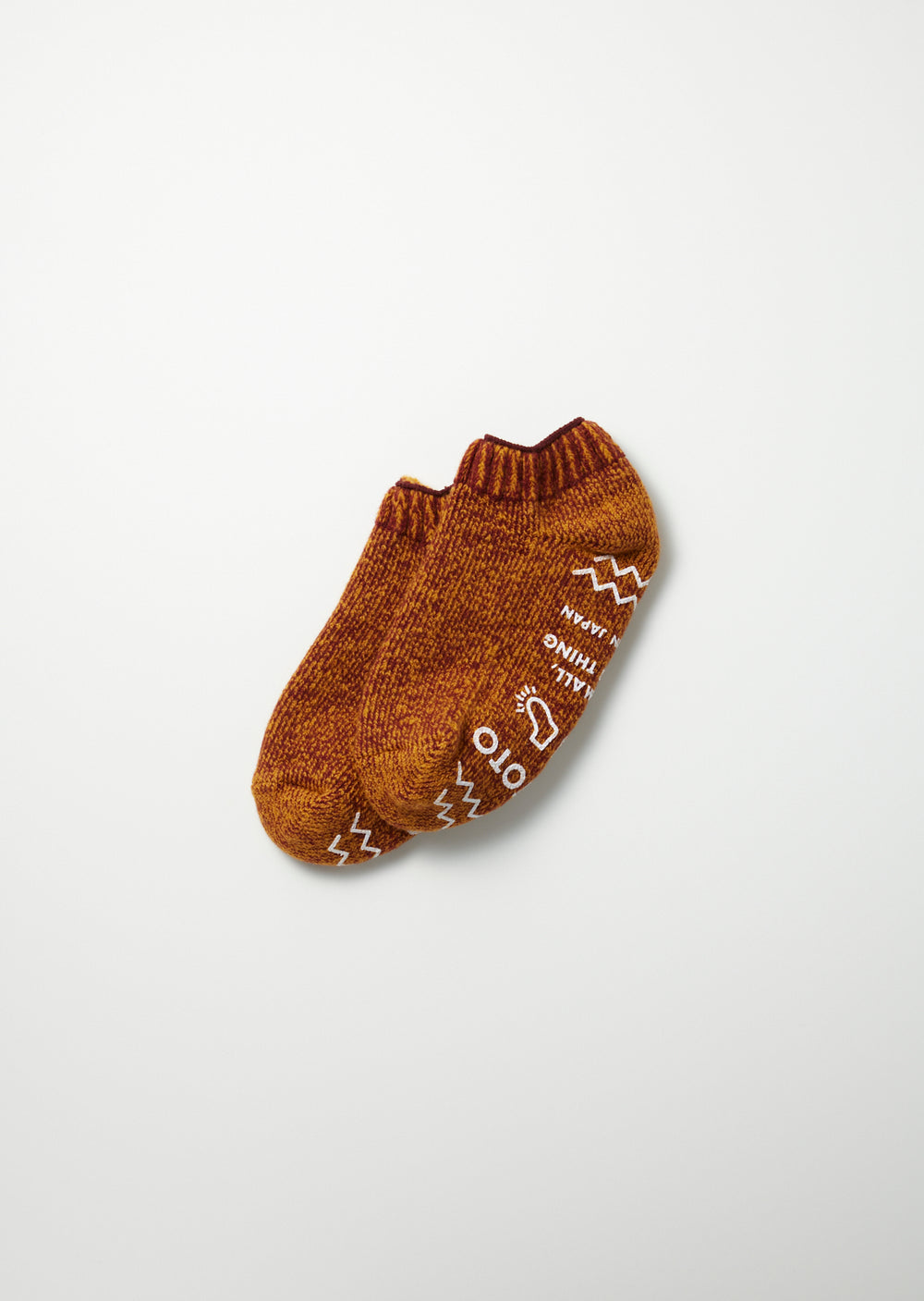 Pile Sock Slipper - Maroon/D.Yellow - R1488