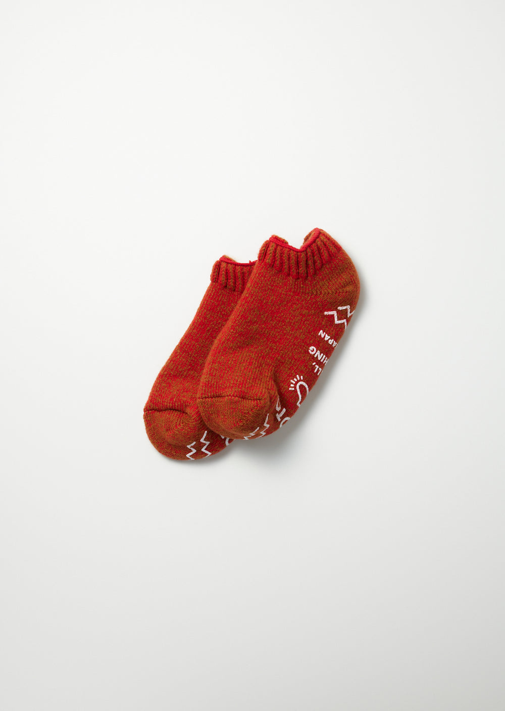 Pile Sock Slipper - Red/L.Brown - R1488