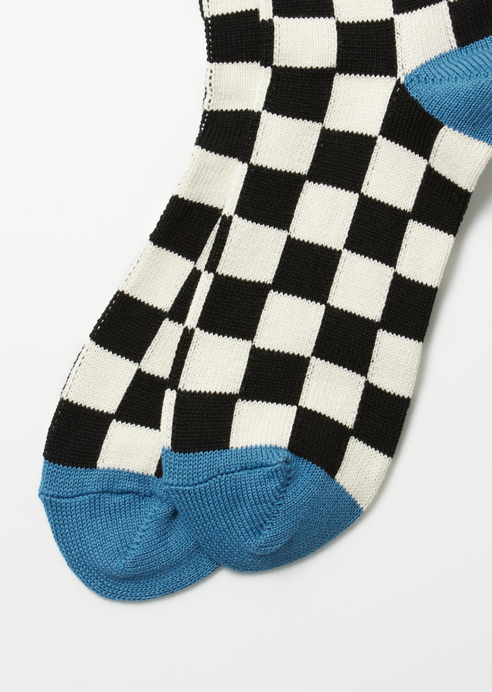 
                  
                    Checkerboard Crew Socks - BLK/IVR - R1495
                  
                