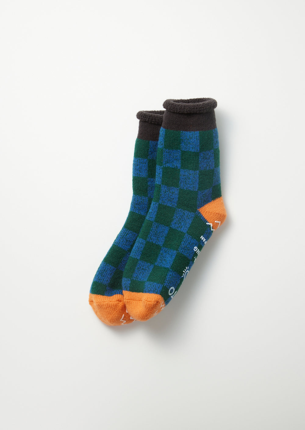 Pile Room Socks Checkerboard - Charcoal/L.Orange - R1497