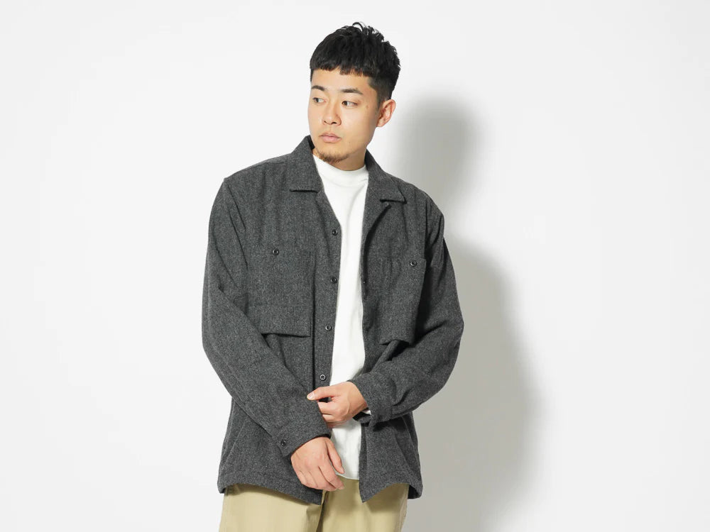 Recycled Wool Field Shirt - Charcoal – Curated Goods Ltd