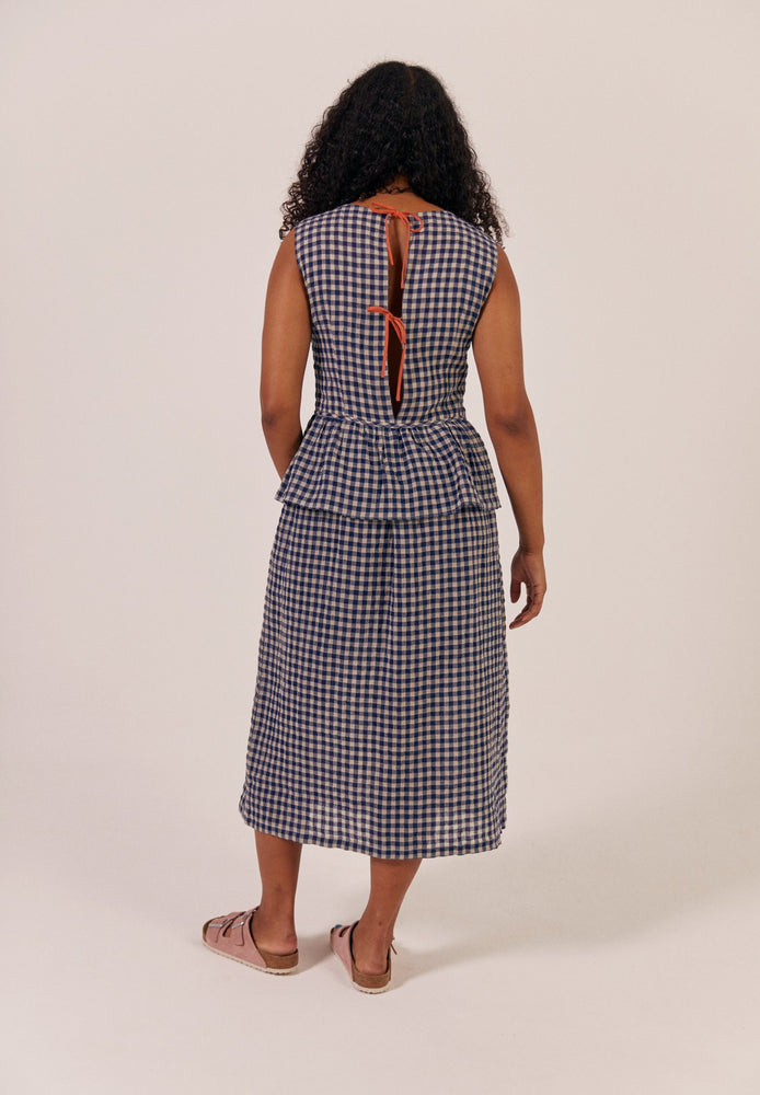 
                  
                    Tear Dress - Navy Check
                  
                