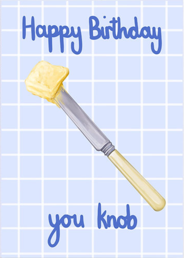 Knob Birthday Greetings Card