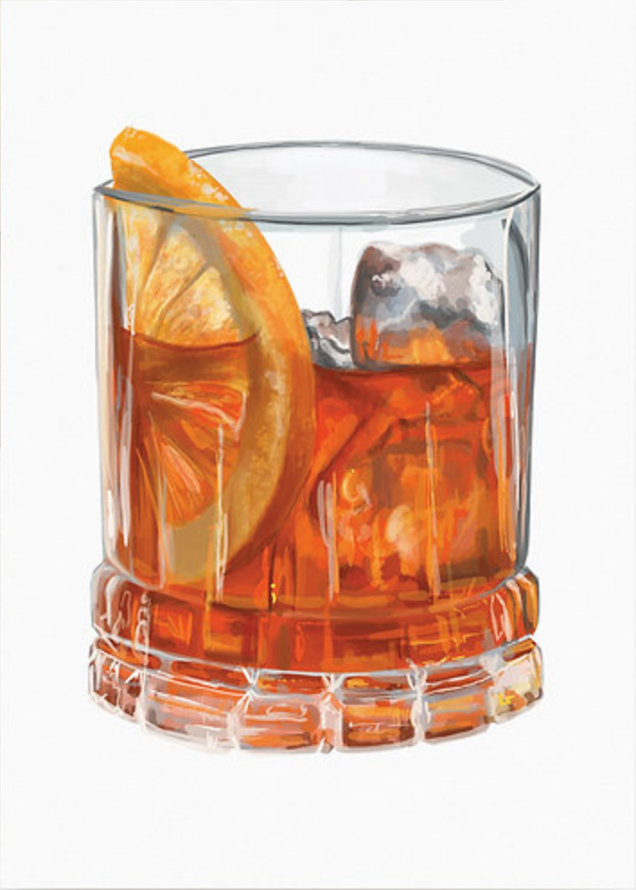 Negroni Cocktail Greetings Card