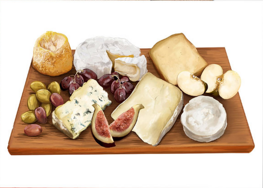 Cheeseboard Greetings Card