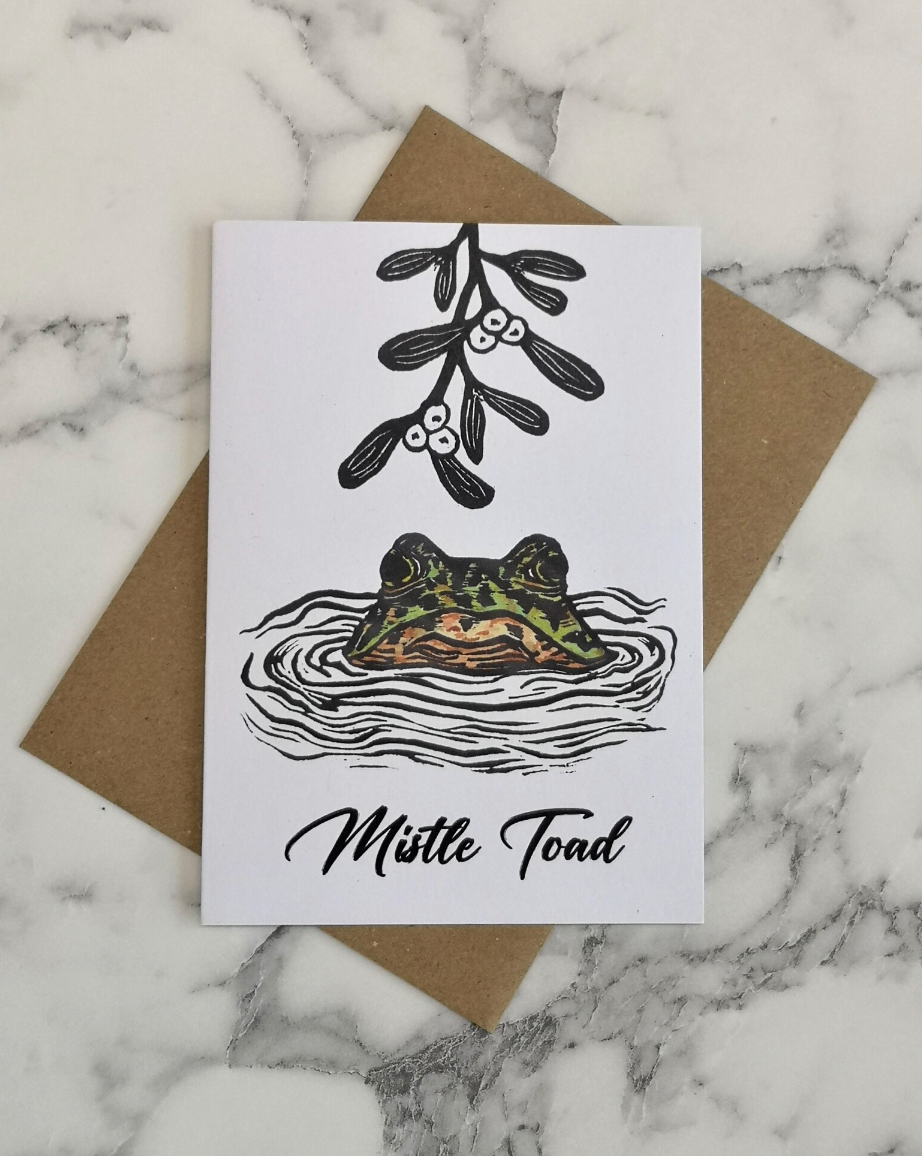 Mistle Toad Christmas Card