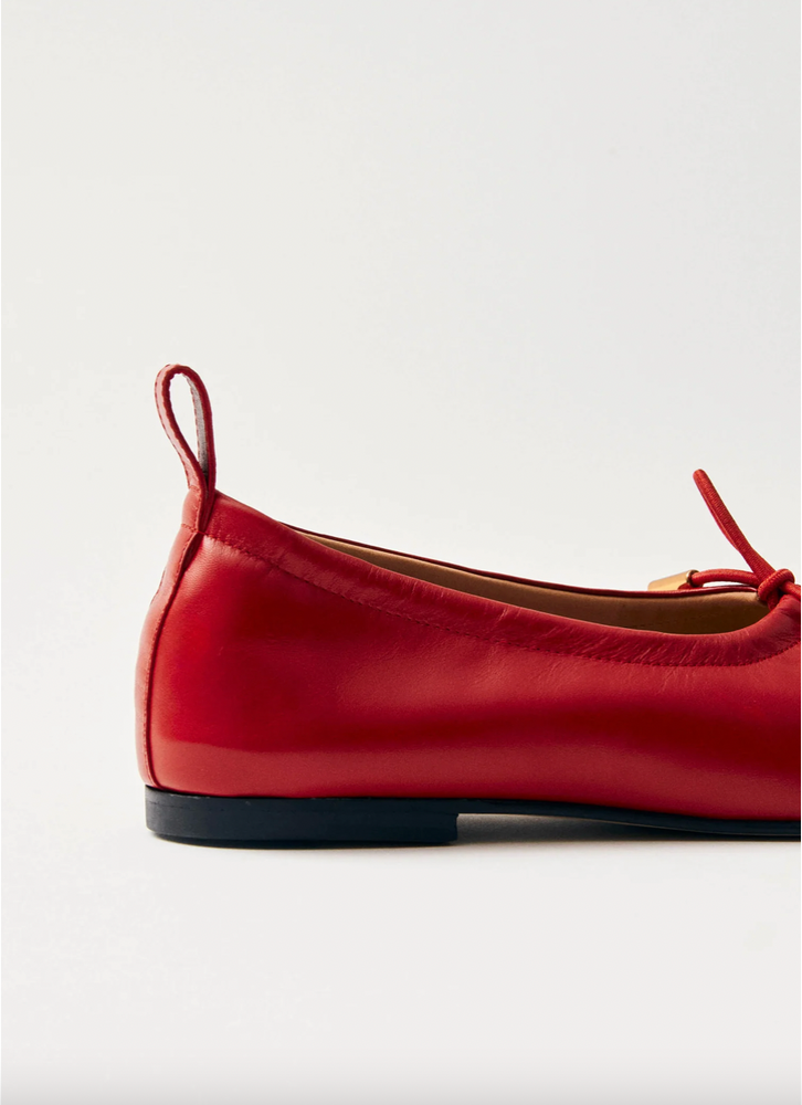 
                  
                    Rosalind Leather Ballet Flats - Red
                  
                