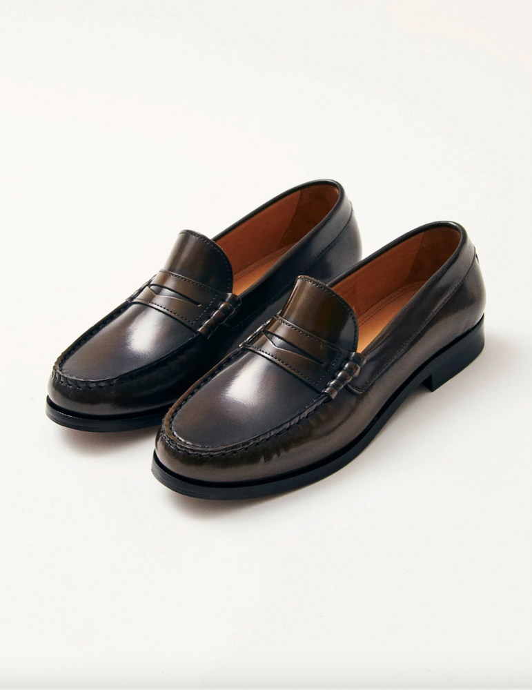 
                  
                    Rivet Leather Loafers - Coffee Brown
                  
                