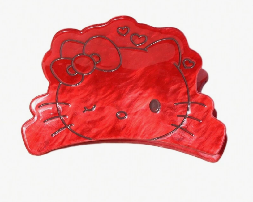 Hello Kitty Face Clip - Red