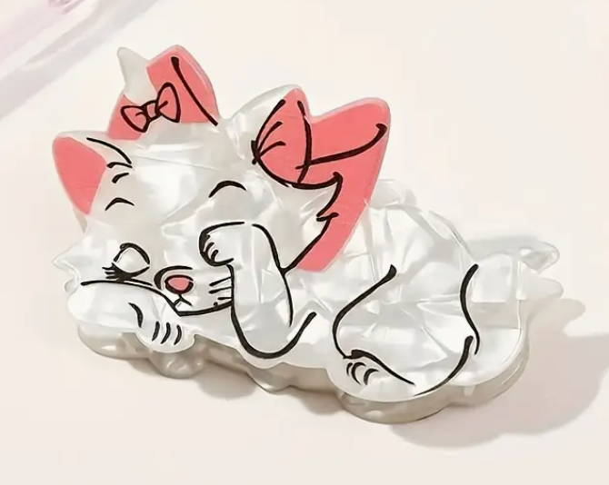 Aristocats Marie Cat Hair Clip - White/Pink