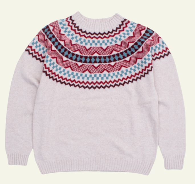 Soho Yoke Knit - Cream/Red/Blue