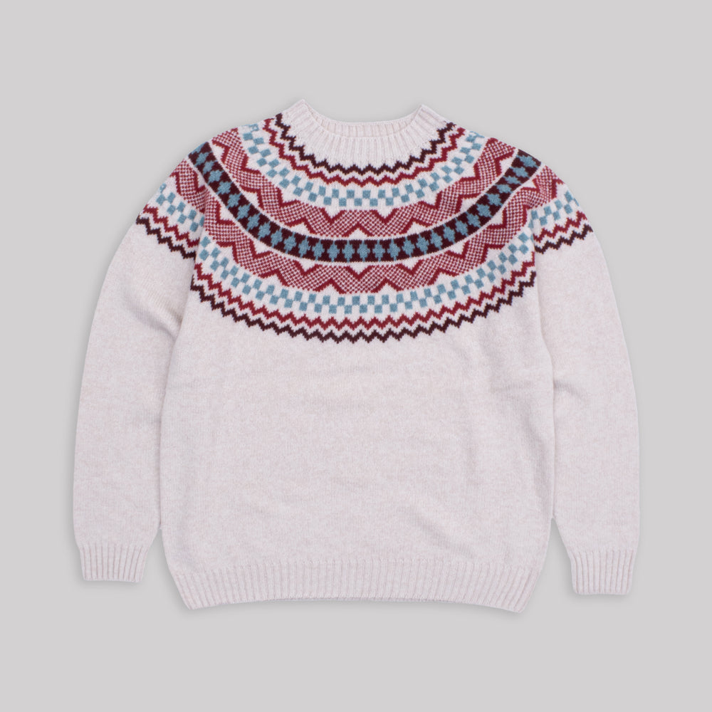 Soho Yoke Knit - Cream/Red/Blue