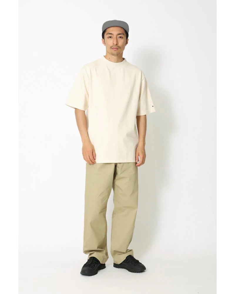 Recycled Cotton Heavy Mockneck T-Shirt - Ecru