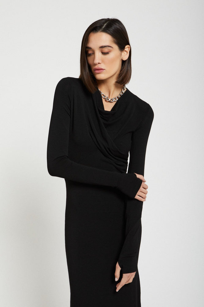 
                  
                    Fine Knit Midi Dress - Nero
                  
                