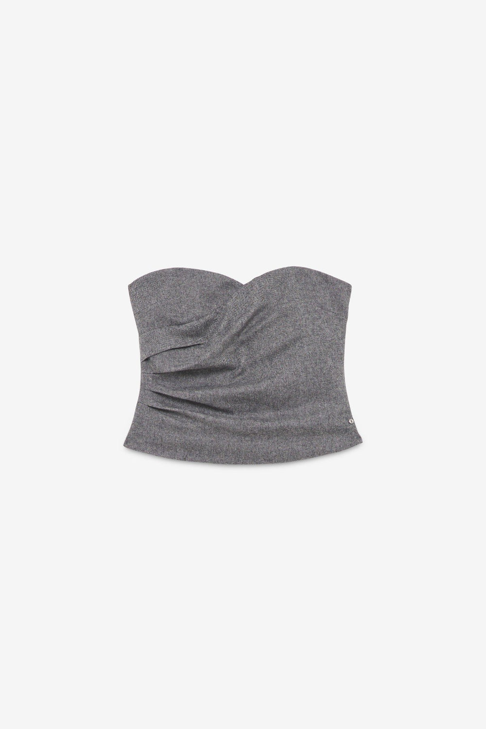 Wool Blend Bustier - Blanco/Nero