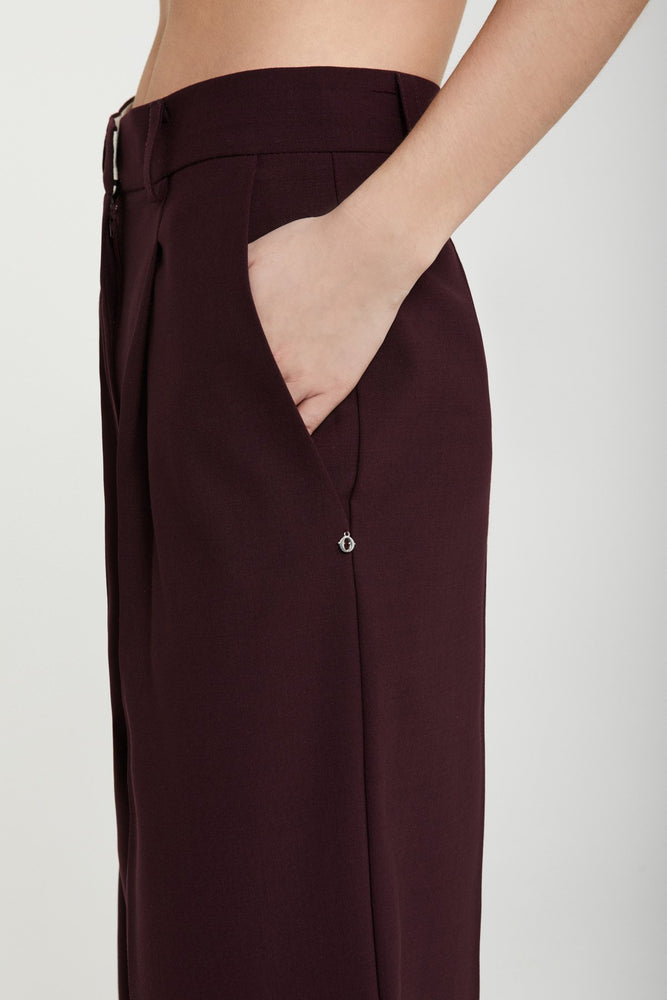 
                  
                    Front Pleat Tailored Trousers - Barolo
                  
                