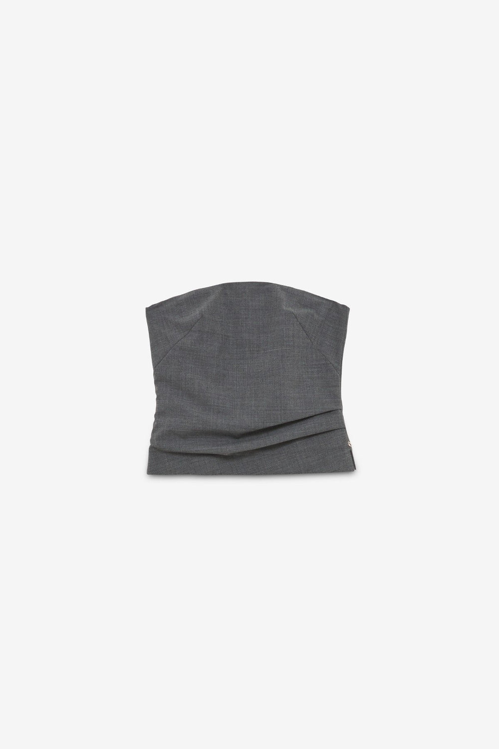 Front Pleat Bustier - Grey