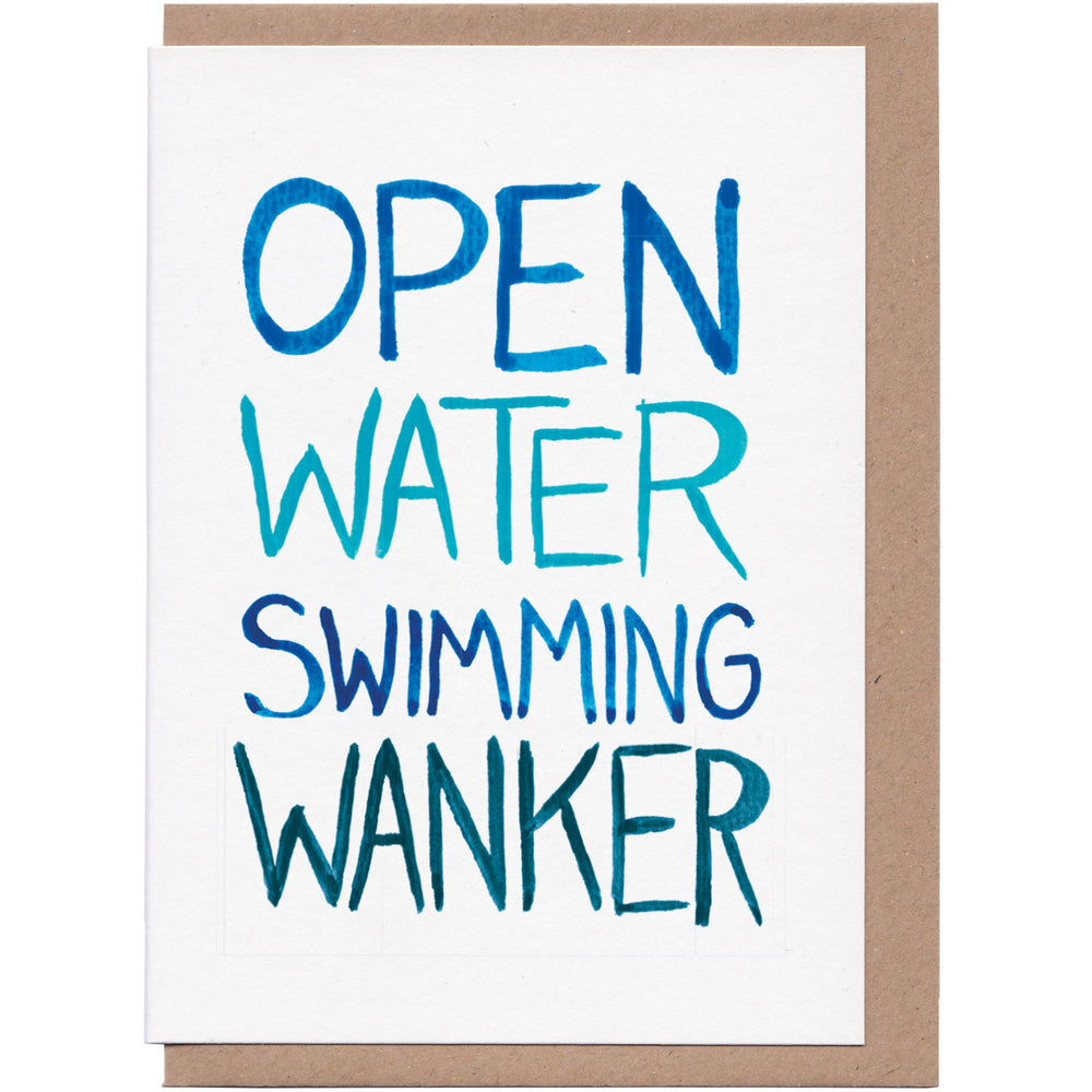 'Open Water Swimming Wanker' Card