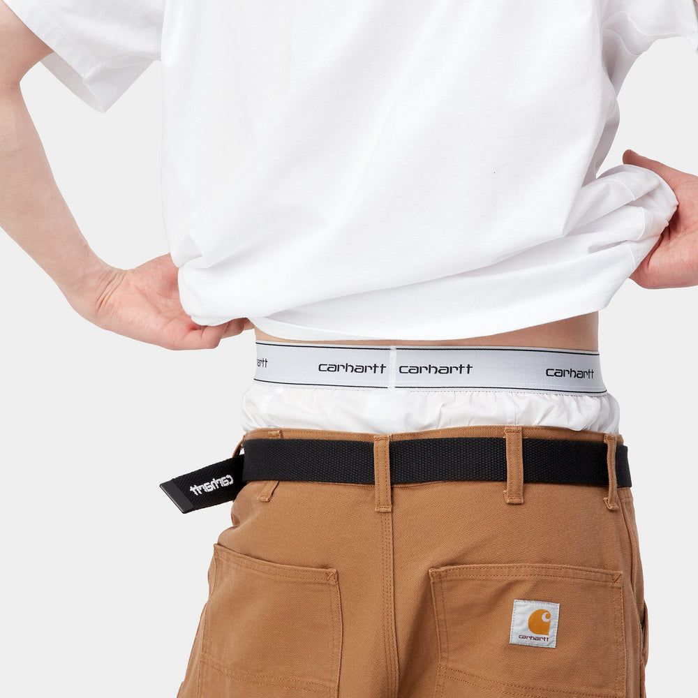 Cotton Script Boxers White