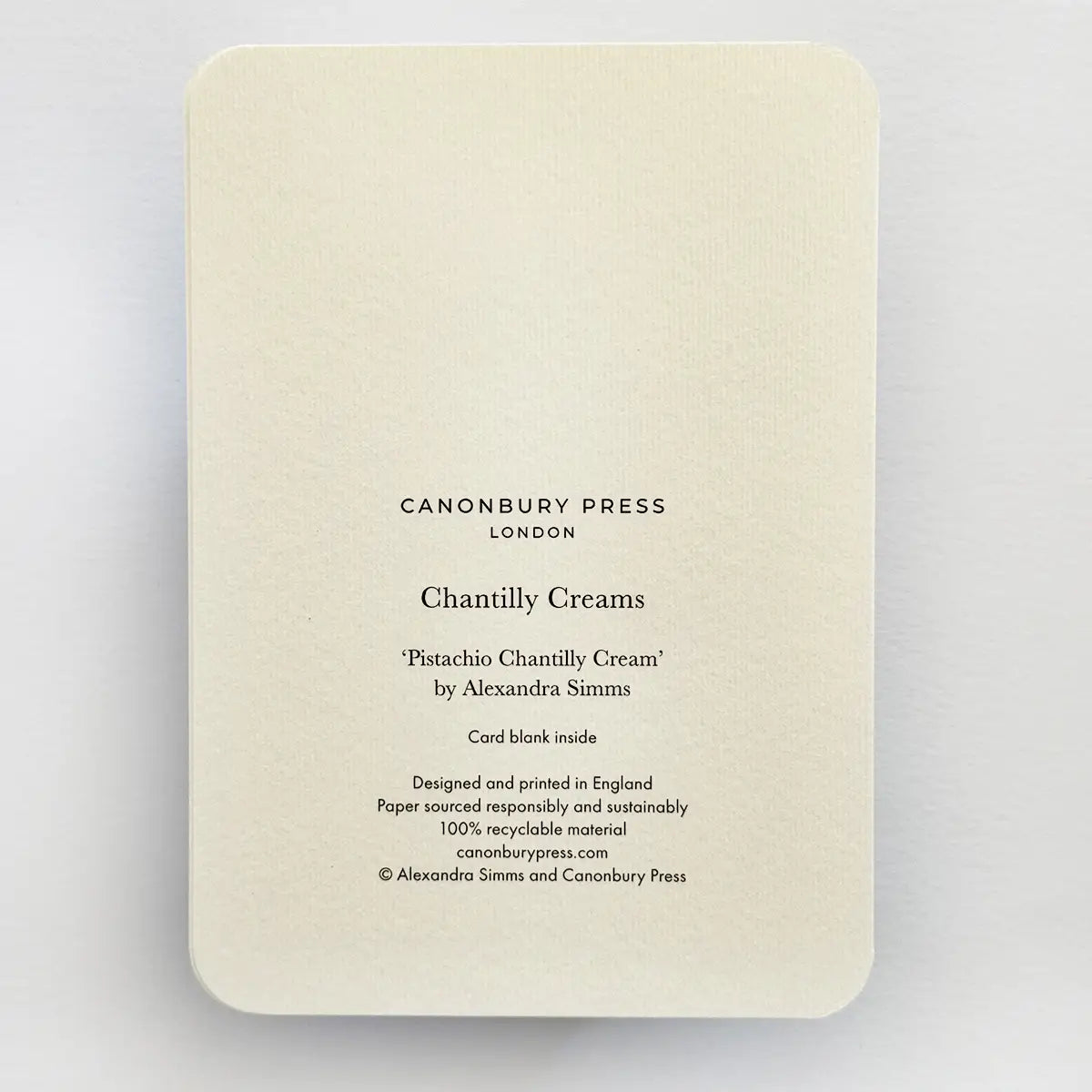 
                  
                    Pistachio Chantilly Cream Greeting Card
                  
                