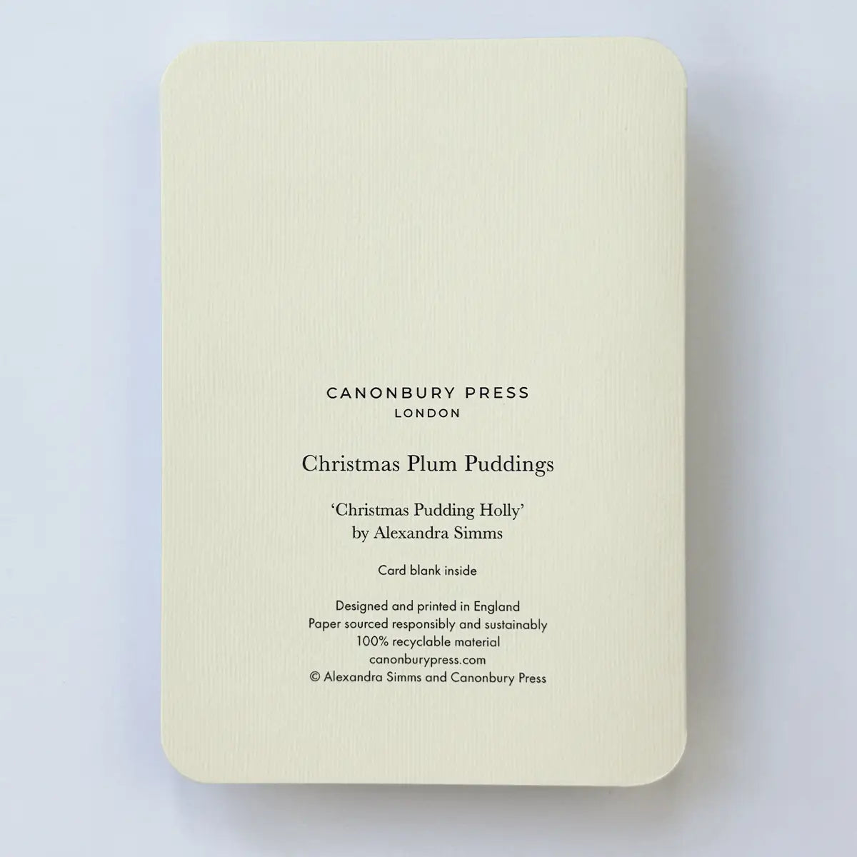 
                  
                    Christmas Plum Pudding Holly Greeting Card
                  
                