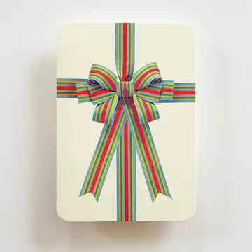 Candy Stripe Bow Greeting Card