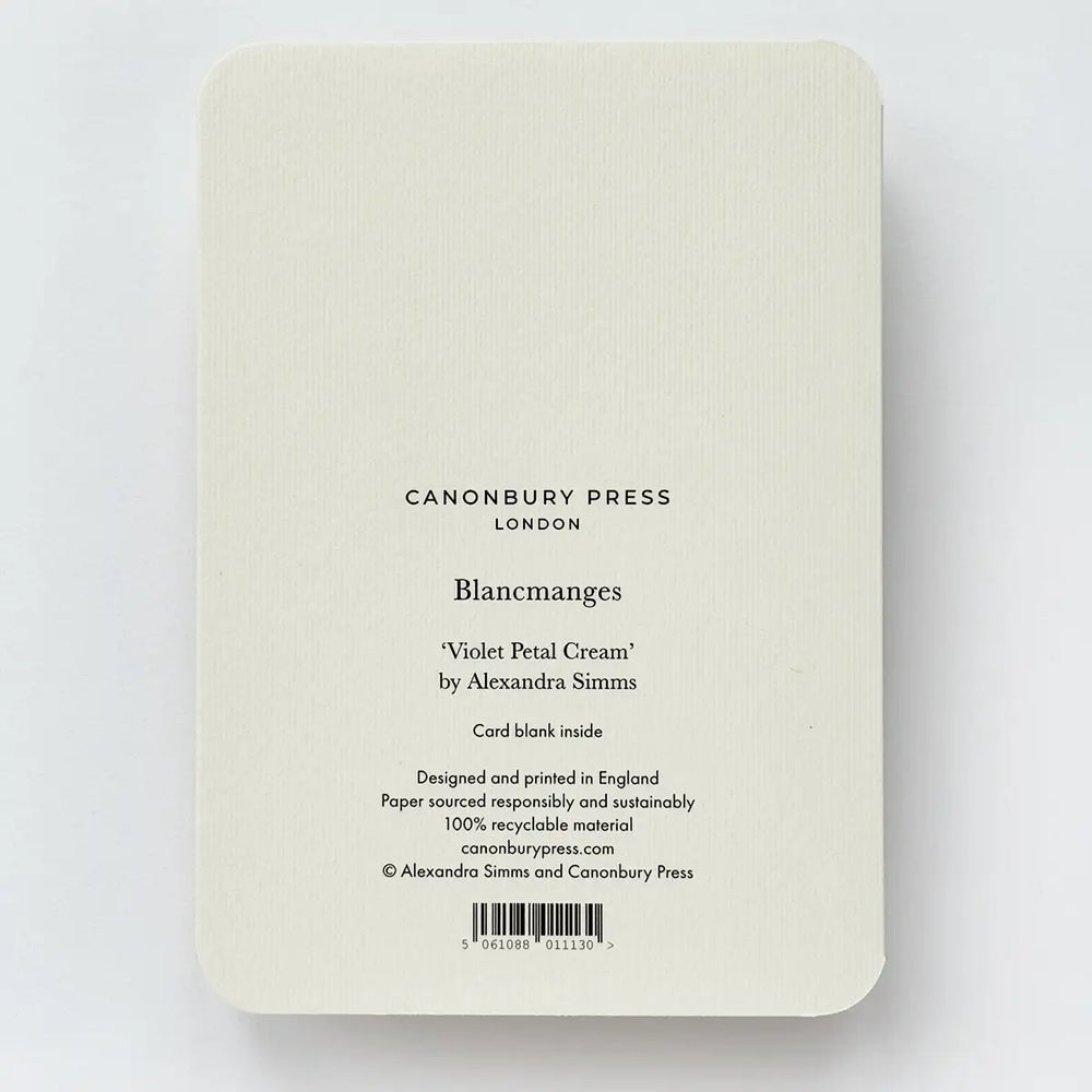 
                  
                    Rose Petal Cream Blancmange Greeting Card
                  
                