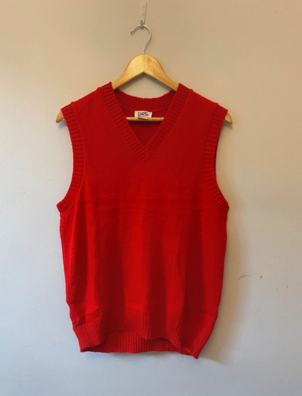 Vintage Wool Sweater - Red