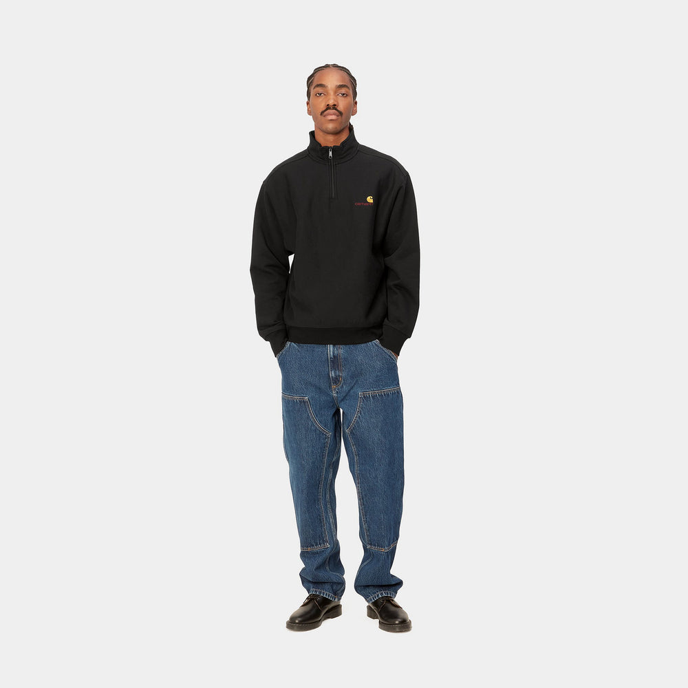 
                  
                    Half Zip American Script Sweatshirt - Black
                  
                