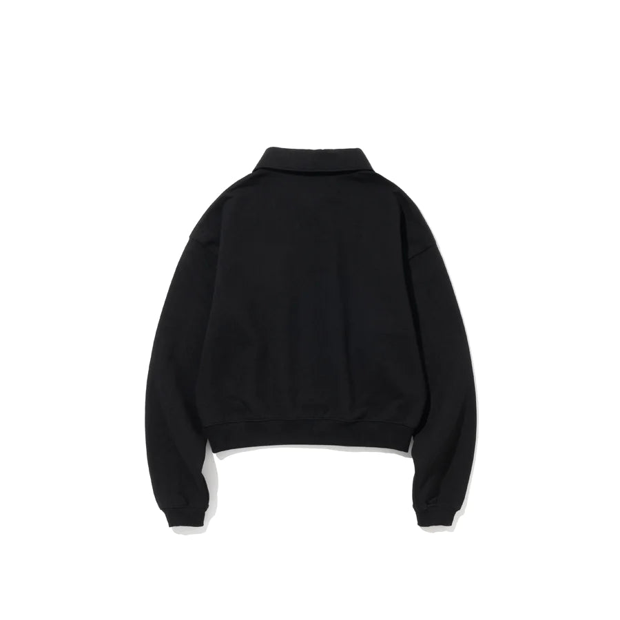 
                  
                    Half Zip Up Sweatshirt - Black
                  
                