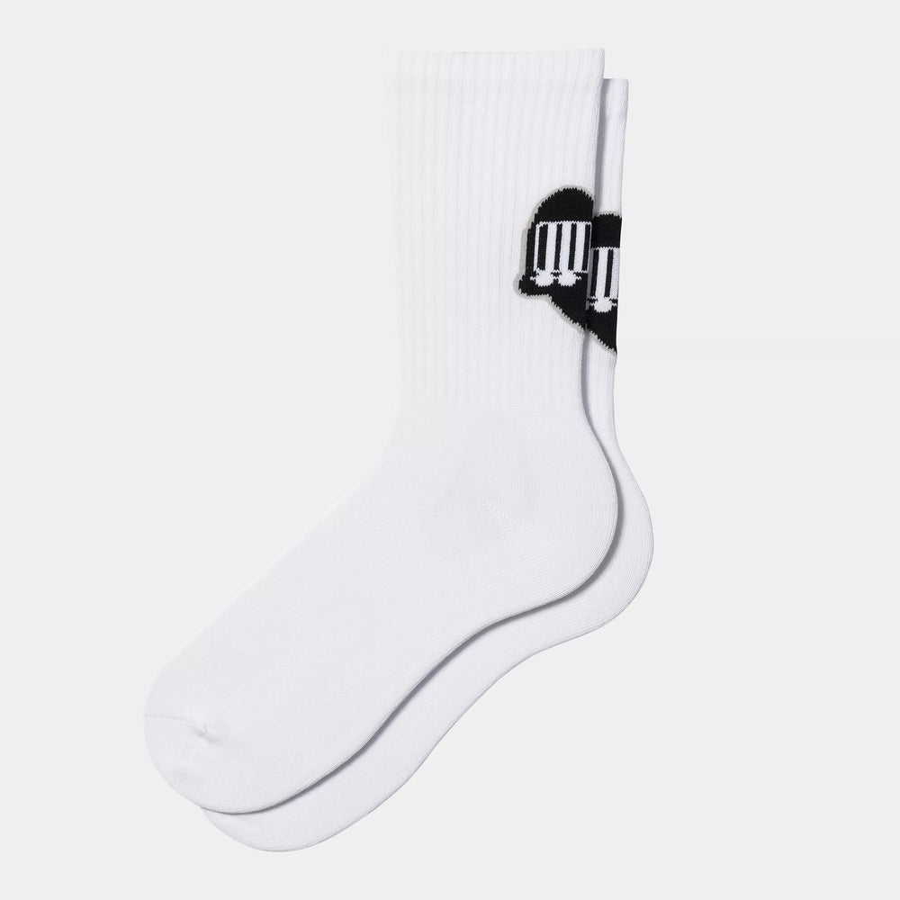 Heart Train Socks - White