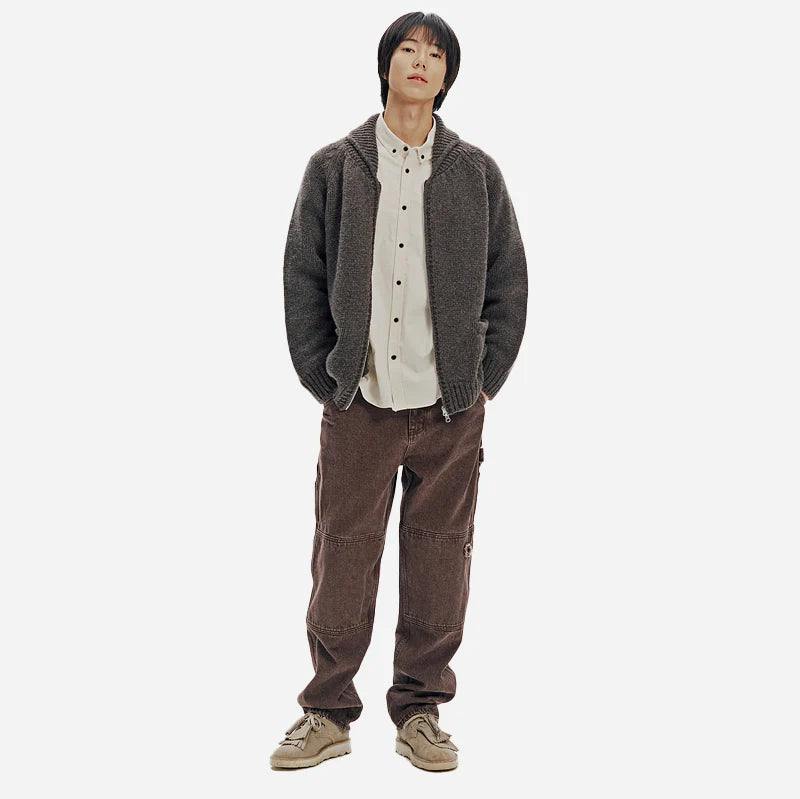 
                  
                    Heavy Cowichan Zip Up Cardigan - Sephia
                  
                