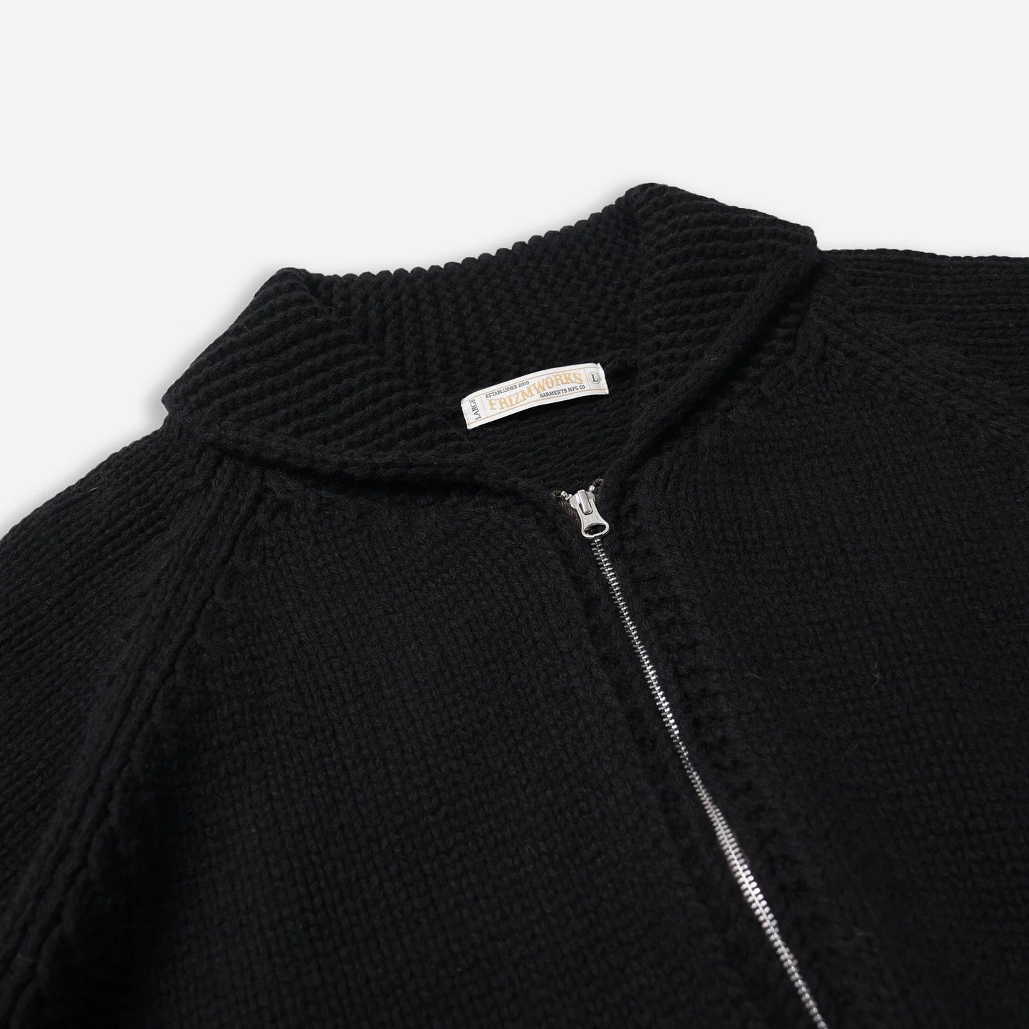 
                  
                    Heavy Cowichan Zip Up Cardigan - Black
                  
                