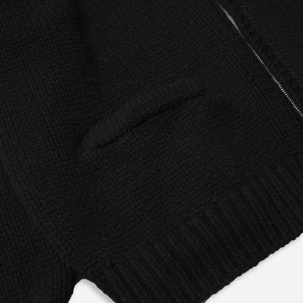 
                  
                    Heavy Cowichan Zip Up Cardigan - Black
                  
                