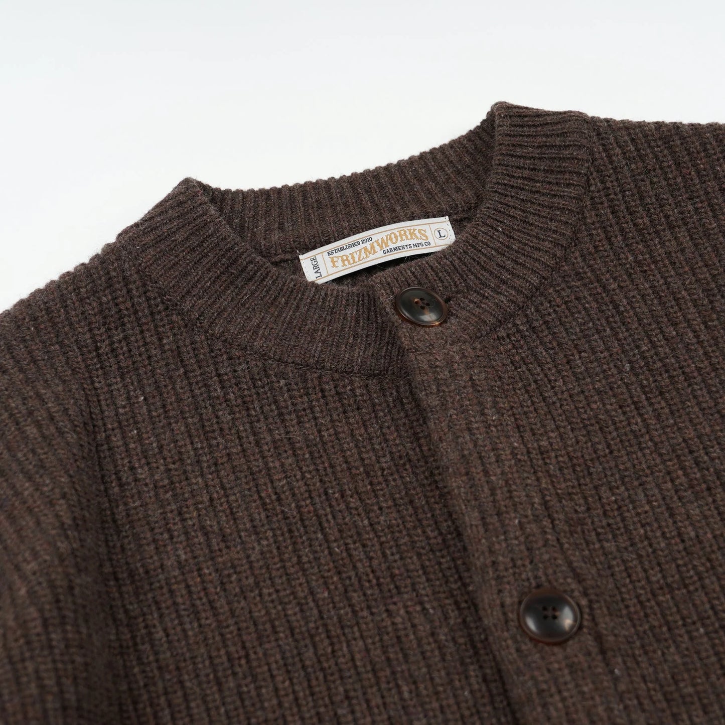 
                  
                    Heavy Wool Round Cardigan - Chocco Brown
                  
                