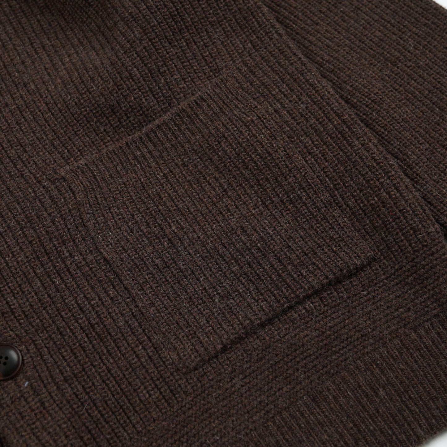 
                  
                    Heavy Wool Round Cardigan - Chocco Brown
                  
                