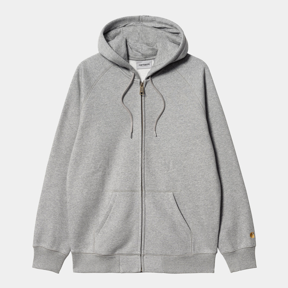 Hooded Chase Jacket  - Grey Heather/Gold