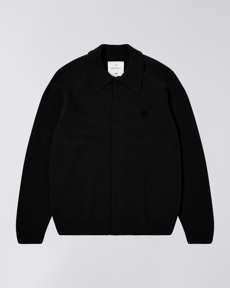 Mars Polo Cardigan - Black